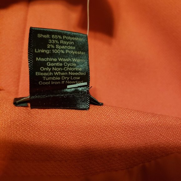 New Orange Ann Taylor Skirt pleated front size 18 - Picture 8 of 15